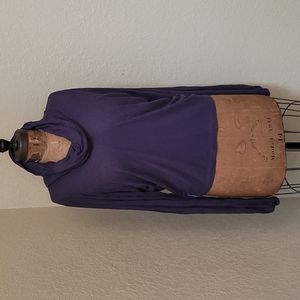 RARE CANNISSE PURPLE COWL NECK TOP SIZE S